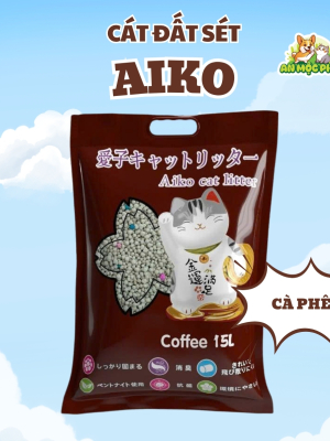 CÁT VỆ SINH CHO MÈO AIKO BENTONITE CÀ PHÊ - 15L