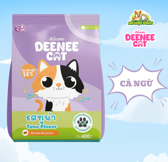 HẠT THỨC ĂN DINH DƯỠNG CHO MÈO DEENEE CAT VỊ CÁ NGỪ - 400GR