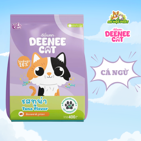 HẠT THỨC ĂN DINH DƯỠNG CHO MÈO DEENEE CAT VỊ CÁ NGỪ - 400GR