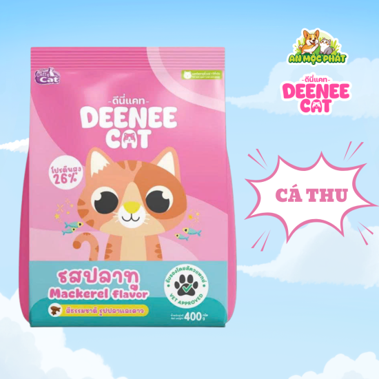 HẠT THỨC ĂN DINH DƯỠNG CHO MÈO DEENEE CAT VỊ CÁ THU - 400GR